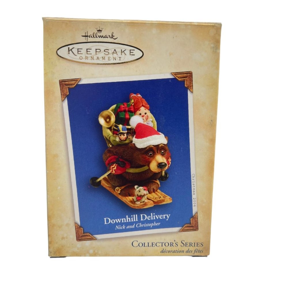 Hallmark Keepsake Ornament Downhill Delivery Bear Ski Holiday Christmas Animals